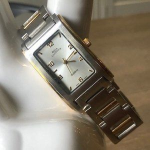 Ladies Square Two Tone Silver and Gold Watch